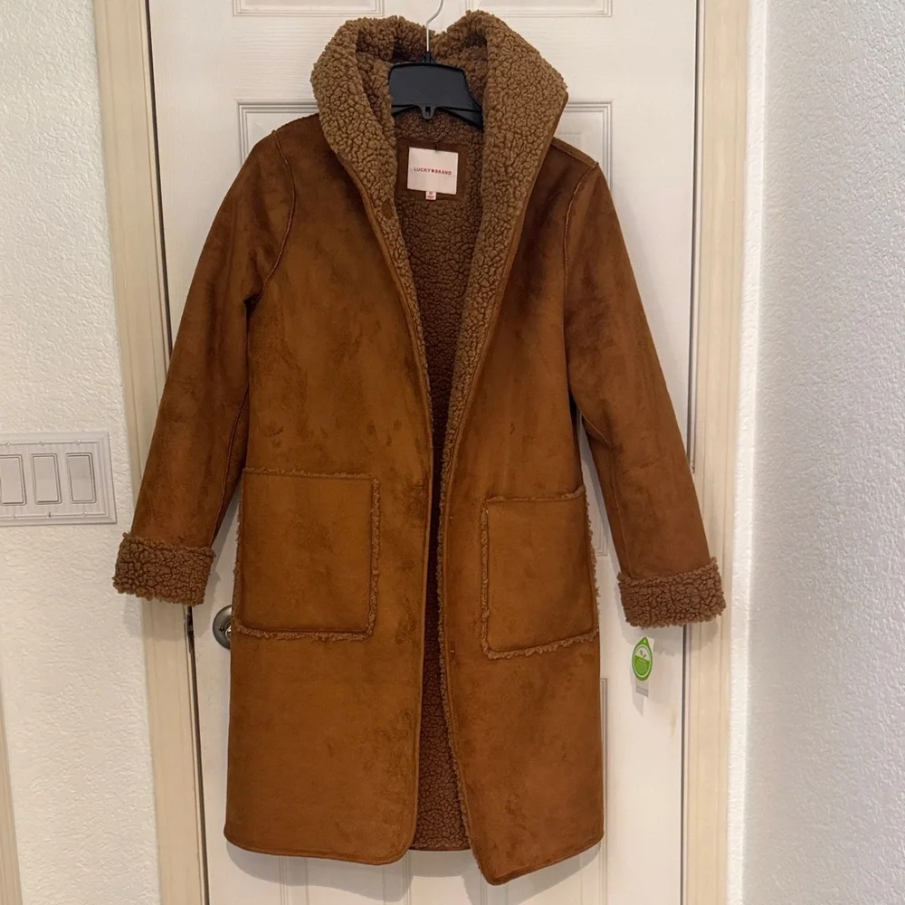 Lucky Brand Tan Sherpa Jacket - Picture 1 of 16